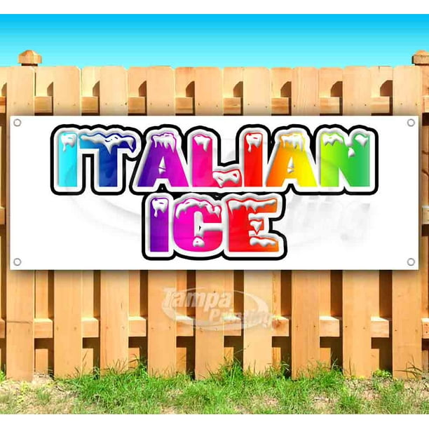 Ice 13 oz Heavy Duty Vinyl Banner Sign with Metal Grommets Store New Many Sizes Available Advertising Flag,